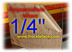 1/4 X 7 X 30-1/2 Polycarbonate Sheet, Length and Width Tolerance +/- 1/8